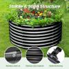 imageLand Guard 442ft Galvanized Raised Garden Bed Kit Round Galvanized Planter Raised Garden Boxes Outdoor Large Metal Raised Garden Beds for Vegetables GreyGray