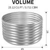 imageLand Guard 442ft Galvanized Raised Garden Bed Kit Round Galvanized Planter Raised Garden Boxes Outdoor Large Metal Raised Garden Beds for Vegetables GreySilver