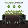 imageLand Guard 442ft Galvanized Raised Garden Bed Kit Round Galvanized Planter Raised Garden Boxes Outdoor Large Metal Raised Garden Beds for Vegetables GreyGray