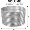 imageLand Guard 443ft Galvanized Raised Garden Bed Kit Round Galvanized Planter Raised Garden Boxes Outdoor Large Metal Raised Garden Beds for Vegetables SilverClassic Silver