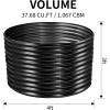 imageLand Guard 443ft Galvanized Raised Garden Bed Kit Round Galvanized Planter Raised Garden Boxes Outdoor Large Metal Raised Garden Beds for Vegetables SilverDark Grey