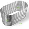 imageLand Guard 443ft Galvanized Raised Garden Bed Kit Round Galvanized Planter Raised Garden Boxes Outdoor Large Metal Raised Garden Beds for Vegetables SilverClassic Silver