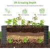 imageLand Guard 443ft Galvanized Raised Garden Bed Kit Round Galvanized Planter Raised Garden Boxes Outdoor Large Metal Raised Garden Beds for Vegetables SilverDark Grey