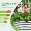 imageLand Guard 443ft Galvanized Raised Garden Bed Kit Round Galvanized Planter Raised Garden Boxes Outdoor Large Metal Raised Garden Beds for Vegetables SilverClassic Silver