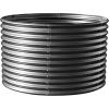 imageLand Guard 443ft Galvanized Raised Garden Bed Kit Round Galvanized Planter Raised Garden Boxes Outdoor Large Metal Raised Garden Beds for Vegetables SilverDark Grey