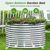 imageLand Guard 443ft Galvanized Raised Garden Bed Kit Round Galvanized Planter Raised Garden Boxes Outdoor Large Metal Raised Garden Beds for Vegetables SilverClassic Silver