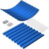 imageLand Guard 443ft Galvanized Raised Garden Bed Kit Round Galvanized Planter Raised Garden Boxes Outdoor Large Metal Raised Garden Beds for Vegetables SilverRoyal Blue