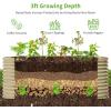 imageLand Guard 443ft Galvanized Raised Garden Bed Kit Round Galvanized Planter Raised Garden Boxes Outdoor Large Metal Raised Garden Beds for Vegetables SilverCream Yellow