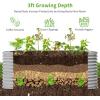imageLand Guard 443ft Galvanized Raised Garden Bed Kit Round Galvanized Planter Raised Garden Boxes Outdoor Large Metal Raised Garden Beds for Vegetables SilverClassic Silver