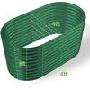 imageLand Guard 443ft Galvanized Raised Garden Bed Kit Round Galvanized Planter Raised Garden Boxes Outdoor Large Metal Raised Garden Beds for Vegetables SilverForest Green