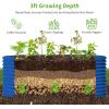 imageLand Guard 443ft Galvanized Raised Garden Bed Kit Round Galvanized Planter Raised Garden Boxes Outdoor Large Metal Raised Garden Beds for Vegetables SilverRoyal Blue