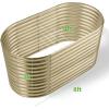 imageLand Guard 443ft Galvanized Raised Garden Bed Kit Round Galvanized Planter Raised Garden Boxes Outdoor Large Metal Raised Garden Beds for Vegetables SilverCream Yellow