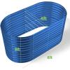imageLand Guard 443ft Galvanized Raised Garden Bed Kit Round Galvanized Planter Raised Garden Boxes Outdoor Large Metal Raised Garden Beds for Vegetables SilverRoyal Blue