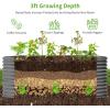 imageLand Guard 443ft Galvanized Raised Garden Bed Kit Round Galvanized Planter Raised Garden Boxes Outdoor Large Metal Raised Garden Beds for Vegetables SilverModern Gray