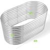 imageLand Guard 443ft Galvanized Raised Garden Bed Kit Round Galvanized Planter Raised Garden Boxes Outdoor Large Metal Raised Garden Beds for Vegetables SilverClassic Silver