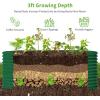 imageLand Guard 443ft Galvanized Raised Garden Bed Kit Round Galvanized Planter Raised Garden Boxes Outdoor Large Metal Raised Garden Beds for Vegetables SilverForest Green