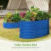 imageLand Guard 443ft Galvanized Raised Garden Bed Kit Round Galvanized Planter Raised Garden Boxes Outdoor Large Metal Raised Garden Beds for Vegetables SilverRoyal Blue