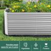 imageLand Guard 6x3x3ft Rectangular Galvanized Raised Garden Beds LargeCapacity Metal Planter Box Outdoor Durable Deep Raised Garden Bed 3ft Tall Raised Beds for Gardening Vegetables Classic SilverClassic Silver