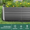 imageLand Guard 6x3x3ft Rectangular Galvanized Raised Garden Beds LargeCapacity Metal Planter Box Outdoor Durable Deep Raised Garden Bed 3ft Tall Raised Beds for Gardening Vegetables Classic SilverModern Gray