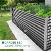 imageLand Guard 6x3x3ft Rectangular Galvanized Raised Garden Beds LargeCapacity Metal Planter Box Outdoor Durable Deep Raised Garden Bed 3ft Tall Raised Beds for Gardening Vegetables Classic SilverModern Gray