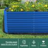 imageLand Guard 6x3x3ft Rectangular Galvanized Raised Garden Beds LargeCapacity Metal Planter Box Outdoor Durable Deep Raised Garden Bed 3ft Tall Raised Beds for Gardening Vegetables Classic SilverRoyal Blue