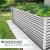 imageLand Guard 6x3x3ft Rectangular Galvanized Raised Garden Beds LargeCapacity Metal Planter Box Outdoor Durable Deep Raised Garden Bed 3ft Tall Raised Beds for Gardening Vegetables Classic SilverClassic Silver
