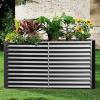 imageLand Guard 6x3x3ft Rectangular Galvanized Raised Garden Beds LargeCapacity Metal Planter Box Outdoor Durable Deep Raised Garden Bed 3ft Tall Raised Beds for Gardening Vegetables Classic SilverModern Gray