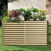 imageLand Guard 6x3x3ft Rectangular Galvanized Raised Garden Beds LargeCapacity Metal Planter Box Outdoor Durable Deep Raised Garden Bed 3ft Tall Raised Beds for Gardening Vegetables Classic SilverCream Yellow
