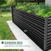 imageLand Guard 6x3x3ft Rectangular Galvanized Raised Garden Beds LargeCapacity Metal Planter Box Outdoor Durable Deep Raised Garden Bed 3ft Tall Raised Beds for Gardening Vegetables Classic SilverDark Grey