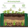 imageLand Guard 6x3x3ft Rectangular Galvanized Raised Garden Beds LargeCapacity Metal Planter Box Outdoor Durable Deep Raised Garden Bed 3ft Tall Raised Beds for Gardening Vegetables Classic SilverForest Green