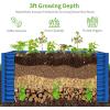 imageLand Guard 6x3x3ft Rectangular Galvanized Raised Garden Beds LargeCapacity Metal Planter Box Outdoor Durable Deep Raised Garden Bed 3ft Tall Raised Beds for Gardening Vegetables Classic SilverRoyal Blue