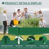 imageLand Guard 6x3x3ft Rectangular Galvanized Raised Garden Beds LargeCapacity Metal Planter Box Outdoor Durable Deep Raised Garden Bed 3ft Tall Raised Beds for Gardening Vegetables Classic SilverForest Green