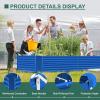 imageLand Guard 6x3x3ft Rectangular Galvanized Raised Garden Beds LargeCapacity Metal Planter Box Outdoor Durable Deep Raised Garden Bed 3ft Tall Raised Beds for Gardening Vegetables Classic SilverRoyal Blue