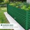 imageLand Guard 6x3x3ft Rectangular Galvanized Raised Garden Beds LargeCapacity Metal Planter Box Outdoor Durable Deep Raised Garden Bed 3ft Tall Raised Beds for Gardening Vegetables Classic SilverForest Green