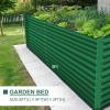 imageLand Guard 6x3x3ft Rectangular Galvanized Raised Garden Beds LargeCapacity Metal Planter Box Outdoor Durable Deep Raised Garden Bed 3ft Tall Raised Beds for Gardening Vegetables Classic SilverForest Green
