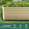 imageLand Guard 6x3x3ft Rectangular Galvanized Raised Garden Beds LargeCapacity Metal Planter Box Outdoor Durable Deep Raised Garden Bed 3ft Tall Raised Beds for Gardening Vegetables Classic SilverCream Yellow