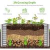 imageLand Guard 6x3x3ft Rectangular Galvanized Raised Garden Beds LargeCapacity Metal Planter Box Outdoor Durable Deep Raised Garden Bed 3ft Tall Raised Beds for Gardening Vegetables Classic SilverClassic Silver