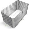 imageLand Guard 6x3x3ft Rectangular Galvanized Raised Garden Beds LargeCapacity Metal Planter Box Outdoor Durable Deep Raised Garden Bed 3ft Tall Raised Beds for Gardening Vegetables Classic SilverClassic Silver