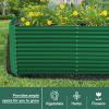 imageLand Guard 6x3x3ft Rectangular Galvanized Raised Garden Beds LargeCapacity Metal Planter Box Outdoor Durable Deep Raised Garden Bed 3ft Tall Raised Beds for Gardening Vegetables Classic SilverForest Green