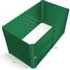 imageLand Guard 6x3x3ft Rectangular Galvanized Raised Garden Beds LargeCapacity Metal Planter Box Outdoor Durable Deep Raised Garden Bed 3ft Tall Raised Beds for Gardening Vegetables Classic SilverForest Green