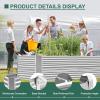 imageLand Guard 6x3x3ft Rectangular Galvanized Raised Garden Beds LargeCapacity Metal Planter Box Outdoor Durable Deep Raised Garden Bed 3ft Tall Raised Beds for Gardening Vegetables Classic SilverClassic Silver