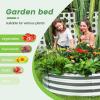 imageLand Guard Galvanized Raised Garden Bed 2Pcs Planter Raised Garden Beds Outdoor Round Clearance Raised Garden Beds for Gardening Vegetables 4x4x1ft1silver