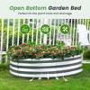 imageLand Guard Galvanized Raised Garden Bed 2Pcs Planter Raised Garden Beds Outdoor Round Clearance Raised Garden Beds for Gardening Vegetables 4x4x1ft1silver