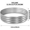 imageLand Guard Galvanized Raised Garden Bed 2Pcs Planter Raised Garden Beds Outdoor Round Clearance Raised Garden Beds for Gardening Vegetables 4x4x1ft1silver