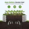 imageLand Guard Galvanized Raised Garden Bed 2Pcs Planter Raised Garden Beds Outdoor Round Clearance Raised Garden Beds for Gardening Vegetables 4x4x1ft1silver