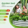 imageLand Guard Galvanized Raised Garden Bed 2Pcs Planter Raised Garden Beds Outdoor Round Clearance Raised Garden Beds for Gardening Vegetables 4x4x1ft1silver