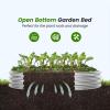 imageLand Guard Galvanized Raised Garden Bed 2Pcs Planter Raised Garden Beds Outdoor Round Clearance Raised Garden Beds for Gardening Vegetables 4x4x1ft1silver