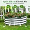 imageLand Guard Galvanized Raised Garden Bed 2Pcs Planter Raised Garden Beds Outdoor Round Clearance Raised Garden Beds for Gardening Vegetables 4x4x1ft1silver