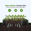 imageLand Guard Galvanized Raised Garden Bed 2Pcs Planter Raised Garden Beds Outdoor Round Clearance Raised Garden Beds for Gardening Vegetables 4x4x1ft2grey