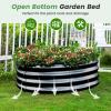 imageLand Guard Galvanized Raised Garden Bed 2Pcs Planter Raised Garden Beds Outdoor Round Clearance Raised Garden Beds for Gardening Vegetables 4x4x1ft2grey